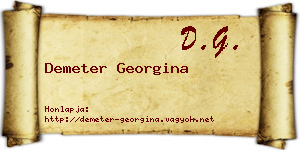 Demeter Georgina névjegykártya