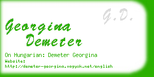 georgina demeter business card
